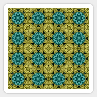 Tile Pattern, Ornate Check Print Sticker